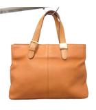 バーバリーズ Burberrys ヴィンテージ ノバチェック ハンドバッグ ロゴ金具 ゴールド金具 レザー 皮革 キャメル ■WY