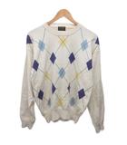 ブルックスブラザーズ BROOKS BROTHERS ヴィンテージ セーター コットンニット アーガイル柄 白 ホワイト M ■IBO91