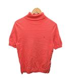 ポールスミス ブラック Paul Smith BLACK ニット カットソー 半袖 ハイネック ロゴ刺繍 ピンク M