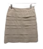 アナイ ANAYI スカート ひざ丈 フリル スエード ベージュ 36