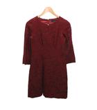 美品 ワンピース スカート ロング レース 赤 レッド 36