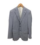 トゥモローランド TOMORROWLAND × Ermeneglido Zegna シルクテーラードジャケット ブレザー シングル 3B ストライプ 絹 シルク100% 青 ブルー 白 ホワイト 68075507001