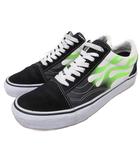 バンズ VANS オールドスクール OLD SCHOOL スニーカー ローカット シューズ ファイヤーパターン 27cm 黒 ブラック 白 ホワイト 緑 グリーン 507698