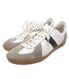 ディオールオム Dior HOMME エディ期 B01 ジャーマントレーナー スニーカー ローカット シューズ レザー 42 27cm 白 ホワイト グレー ■IBO91