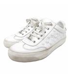 ジミーチュウ JIMMY CHOO スタースタッズ スニーカー ローカット シューズ 靴 星 43 28cm 白 ホワイト ■IBO91