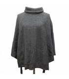 アナイ ANAYI タグ付き ニットポンチョ ケープ マント セーター ドルマンスリーブ ウール 38 グレー16128-21-94-380 ■IBO91