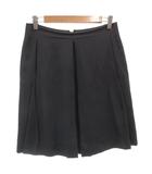 クロエ CHLOE スカート 絹 シルク T36 グレー 無地 プリーツ ひざ丈 /ML ■IBO91