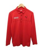 プーマ PUMA スポーツウェア ポロシャツ 長袖 ロゴ刺繍 ロゴプリント M 赤 レッド 923973 ■IBO91