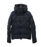 デサント DESCENTE ALLTERRAIN 別注 水沢ダウン クレバス ダウンジャケット ブルゾン フード L 紺  ネイビー DIA3670U