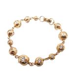 スワロフスキー SWAROVSKI ブレスレット アクセサリー ボールチェーン ビジュー ゴールドカラー