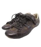 ルイヴィトン LOUIS VUITTON グローブ・トロッター モノグラム スニーカー シューズ ローカット 36.5 23.5cm 茶 ブラウン