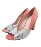 ミュウミュウ miumiu パンプス ヒール スエード スパンコール  ピンク 38 約24㎝ ■IBO93