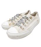 クリスチャンディオール Christian Dior Walk'n'Dior スニーカー ローカット シューズ ロゴ レースアップ キャンバス 39 25.5cm 白 ホワイト ■IBO93