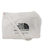 ザノースフェイス THE NORTH FACE ショルダーバッグ ミュゼットバッグ ロゴプリント キャンバス コットン アイボリー 黒 ブラック ■IBO93