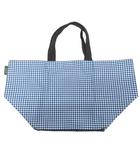 エルベシャプリエ Herve Chapelier トートバッグ ボストンバッグ ラージサイズ ギンガムチェック 青 ブルー 白 ホワイト ■IBO93