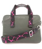 マークジェイコブス MARC JACOBS ブリーフケース 書類かばん カーキ 抽象柄 トップハンドル /ML ■IBO91