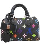 ルイヴィトン LOUIS VUITTON × 村上隆 TM ナノ・スピーディ モノグラム・マルチカラー ハンドバッグ ショルダーバッグ 2WAY ロゴ 黒 ブラック マルチカラー M92644 ☆AA★
