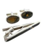 ピエールカルダン Pierre Cardin タグ付き カフス タイピン セット ゴールドカラー ロゴ入り 楕円形デザイン /TQ ■IBO93