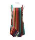 ポールスミスウィメン Paul Smith WOMEN ワンピース ノースリーブ ひざ丈 マルチストライプ チュニック 40 マルチカラー