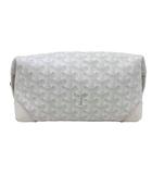 ゴヤール GOYARD 希少 ボーイング25 セカンドバッグ クラッチバッグ トイレタリーケース ポーチ 総柄 白 ホワイト