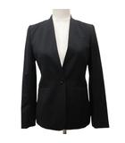 ユナイテッドアローズ UNITED ARROWS パウドレ ノーラペル ジャケット テーラードジャケット シングル 1B 38 黒 ブラック 1522-268-5248