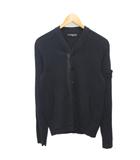 ストーンアイランド STONE ISLAND ジップカーディガン コットンニット ロゴワッペン ボタン S ダークネイビー 5819502A2 ☆AA★