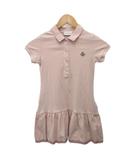 モンクレール MONCLER ワンピース 半袖 ポロシャツ ロゴワッペン コットン 8 130cm ライトピンク J19548I00011