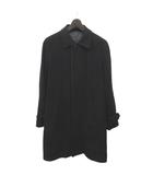 エルメネジルドゼニア Ermenegildo Zegna カシミヤコート ウールコート ステンカラーコート レザー切替 カシミヤ100% 46 ダークグレー UPT41-575 ■IBO97
