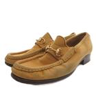 グッチ GUCCI ホースビット ローファー スリッポン スエード 38 ベージュ /FF ■IBO100