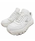 プラダ PRADA Prax 01 Re-Nylon 三角ロゴ スニーカー ローカット シューズ 36.5 白 ホワイト1E620N 3LNW ■IBO100