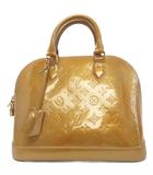 ルイヴィトン LOUIS VUITTON ヴェルニ アルマPM M91585 モノグラム ハンドバッグ トートバッグ 総柄 黄 イエロー ☆AA★