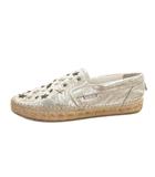 ジミーチュウ JIMMY CHOO スニーカー スリッポン メタリック スタッズ 40 シルバーカラー /FF ■IBO100