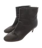 ジミーチュウ JIMMY CHOO レザーアンクルブーツブーツ 靴 シューズ 38 黒 ブラック ジップアップ ピンヒール /NL ■IBO100