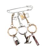 ヌリス LV ピンブローチ セーフティピン 安全ピン チャーム ロゴ金具 アクセサリー ゴールドカラー シルバーカラー