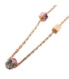 M66831 コリエギャンブルネックレス LV ロゴ キューブ ラインストーン アクセサリー ゴールドカラー