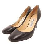 ジミーチュウ JIMMY CHOO パンプス シューズ ハイヒール アーモンドトゥ レザー 35.5 黒 ブラック /JS ■IBO100