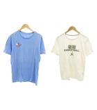 ナイキ NIKE 2点セット まとめ Tシャツ 半袖 プリント L 白 ホワイト 青 ブルー /JS