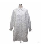 エムエムシックス メゾンマルジェラ MM6 Maison Margiela 20AW Crushed Poplin Shirt Dress シャツワンピース ドレス ミモレ ロング 長袖 ストライプ柄 XS 白 ホワイト 青 ブルー S32CU0141 ■IBO100