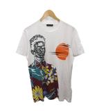 プラダ PRADA 2013 Tシャツ カットソー 半袖 刺繍 プリント M 白 ホワイト マルチカラー UJM956 S131 1E40 ■IBO101