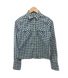 ポロジーンズ ラルフローレン POLO JEANS チェックシャツ 長袖 コットン 短丈 XS 青 ブルー 水色 ■IBO101