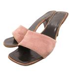 グッチ GUCCI サンダル シューズ ミュール ヒール GGキャンバス 5B ピンク /JS ■IBO101