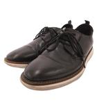 クラークス clarks collection レザー レースアップシューズ スニーカー プレーントゥ 4ホール UK7.5 US8.5 黒 ブラック /JS ■IBO101