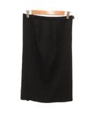 エスカーダ ESCADA 美品 タイトスカート ストライプ ウール 34 黒 ブラック /JS ■IBO101