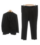 カルバンクライン CALVIN KLEIN スーツ セットアップ テーラードジャケット スラックス ストライプ柄 ウール 38 黒 ブラック /NL ■IBO103