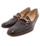 グッチ GUCCI パンプス ローファー シューズ バンブービット レザー ラウンドトゥ 36.5 黒 ブラック /JS ■IBO103