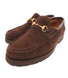 グッチ GUCCI ホースビットローファー シューズ スエード レザー 35.5 茶 ブラウン /JS ■IBO103