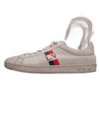 ルイヴィトン LOUIS VUITTON ルクセンブルクライン スニーカー LVロゴ レザー 6.5 約25.5㎝ 白 ホワイト ■IBO103