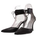 グッチ GUCCI パンプス レースアップ ベルト レザー 35.5C 約22.5㎝ 黒 ブラック ■IBO103