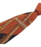グッチ GUCCI ネクタイ 総柄 ホースビット 大剣8cm 茶 ブラウン