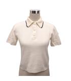 モンクレール MONCLER 美品 25AW POLO TRICOT ポロ トリコ ニットポロシャツ 半袖 XS アイボリー C-TIND-24-46036
